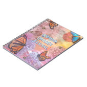 Abstract Butterfly Personalized Garden Journal ノートブック (左側)