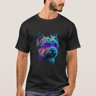 Abstract Cairn Terrier Dog Lovers Retro Multicolor Tシャツ