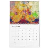  Abstract Calendar カレンダー (2月 2027)