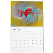  Abstract Calendar カレンダー (3月 2027)