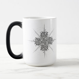 Abstract Calligraphy Compass - Premium Ceramic Mug モーフィングマグカップ