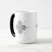 Abstract Calligraphy Compass - Premium Ceramic Mug モーフィングマグカップ (正面左)