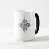 Abstract Calligraphy Compass - Premium Ceramic Mug モーフィングマグカップ (正面右)