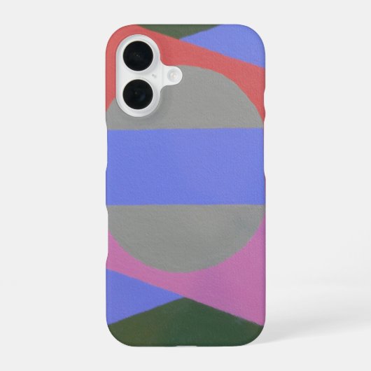 Abstract Calm Gray Circle Phone Case iPhone 16ケース (裏面)
