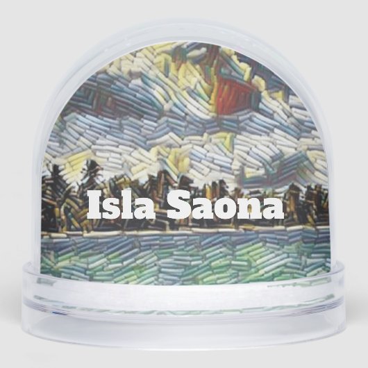 Abstract Caribbean Beach Brick Art Isla Saona (正面)