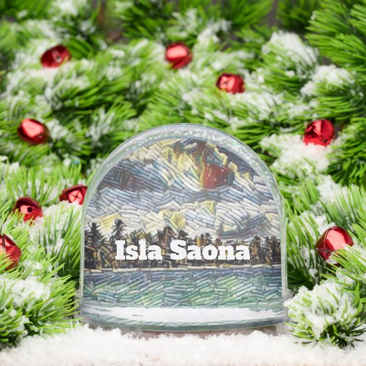 Abstract Caribbean Beach Brick Art Isla Saona (クリスマス)