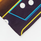 Abstract Cassette tape neon retro music of backgro フリースブランケット (角)