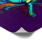 ABSTRACT CAT ART EXTRA COLORFUL BY SIXSOX ポスター (角)