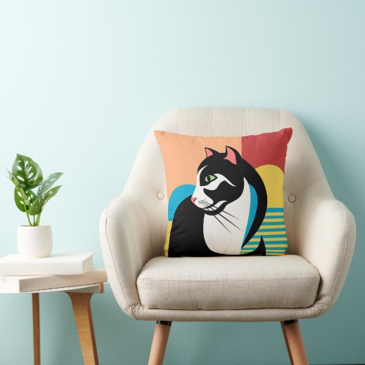 Abstract Cat Design クッション (椅子)