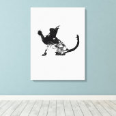 Abstract Cat is touching something キャンバスプリント (インサイチュ (ウッドフロア))