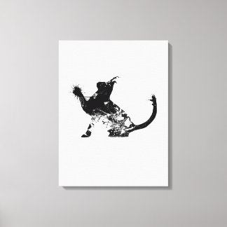 Abstract Cat is touching something キャンバスプリント