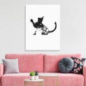 Abstract Cat is touching something キャンバスプリント (インサイチュ (リビング))