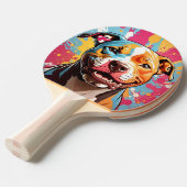 Abstract Cat With Yellow Eyes 卓球ラケット (正面アングル)