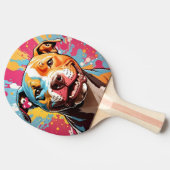 Abstract Cat With Yellow Eyes 卓球ラケット (横)