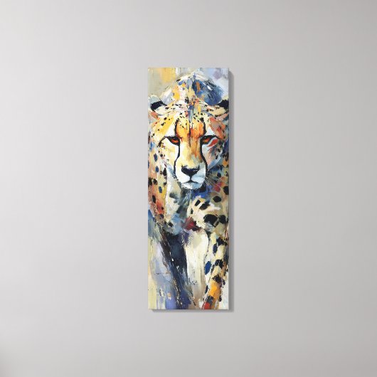 Abstract Cheetah Painting Art キャンバスプリント (正面)