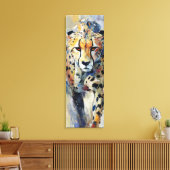 Abstract Cheetah Painting Art キャンバスプリント (インサイチュ (リビング))