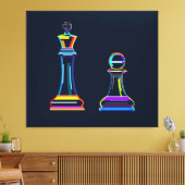 Abstract chess キャンバスプリント (インサイチュ (リビング))