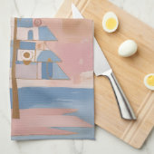 Abstract Christmas Geometry キッチンタオル (四つ折り)