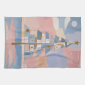 Abstract Christmas Geometry キッチンタオル (横)