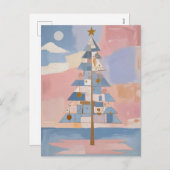 Abstract Christmas Geometry シーズンポストカード (正面/裏面)