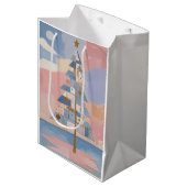 Abstract Christmas Geometry ミディアムペーパーバッグ (正面アングル)