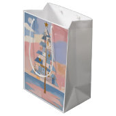 Abstract Christmas Geometry ミディアムペーパーバッグ (裏面アングル)