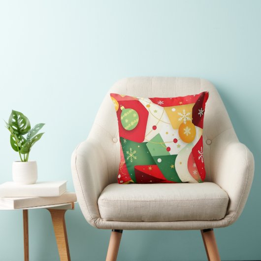 Abstract Christmas Pattern クッション (椅子)