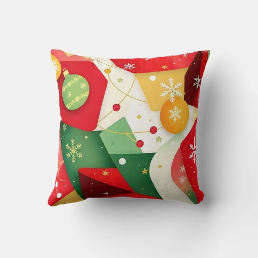 Abstract Christmas Pattern クッション (裏面)