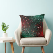 Abstract Christmas Pillow – Modern Red & Green クッション (椅子)