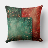 Abstract Christmas Pillow – Modern Red & Green クッション (裏面)