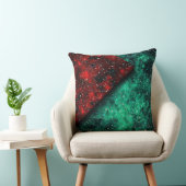 Abstract Christmas Pillow – Modern Red & Green クッション (椅子)
