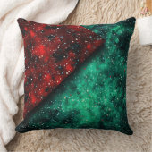 Abstract Christmas Pillow – Modern Red & Green クッション (ブランケット)
