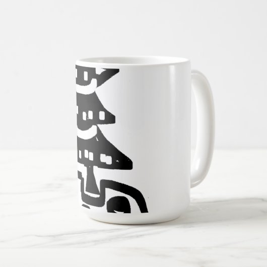 Abstract Christmas Tree コーヒーマグカップ (正面右)