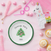 Abstract Christmas Tree ペーパープレート (パーティー)