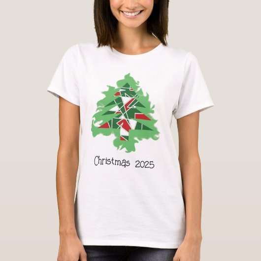 Abstract Christmas Tree Tシャツ (正面)