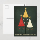 Abstract Christmas Trees ポストカード (正面/裏面)
