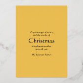 Abstract Christmas Village Chalk Drawing Night Sky 箔シーズンカード (裏面)