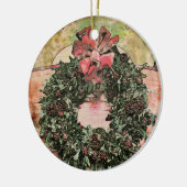 Abstract Christmas Wreath Ornament セラミックオーナメント (左)