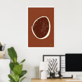 Abstract Circle Art Print Earth Tones and ポスター (ホームオフィス)