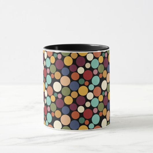 Abstract Circle Custom Message Gift Coffee Mug マグカップ (中央)
