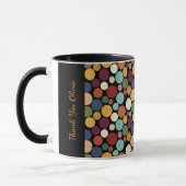 Abstract Circle Custom Message Gift Coffee Mug マグカップ (左)