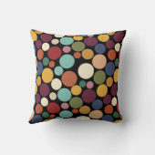 Abstract Circle Custom Message Gift Throw Pillow クッション (裏面)