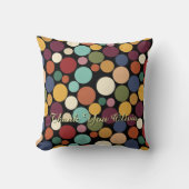 Abstract Circle Custom Message Gift Throw Pillow クッション (正面)