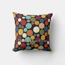 Abstract Circle Custom Message Gift Throw Pillow クッション