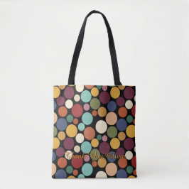 Abstract Circle Custom Message Gift Tote Bag トートバッグ