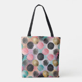 Abstract Circle Pattern -with Glitter & Speckles トートバッグ (裏面)