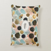Abstract Circle Pattern -with Glitter & Speckles 2 アクセントクッション (裏面(縦))