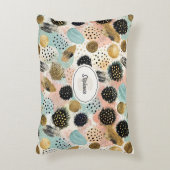 Abstract Circle Pattern -with Glitter & Speckles 2 アクセントクッション (正面(垂直))