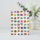 Abstract Circle Shapes Designs Illustration ポストカード (スタンド正面)