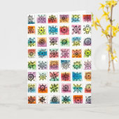 Abstract Circle Shapes Designs Illustration Card カード (黄色い花)